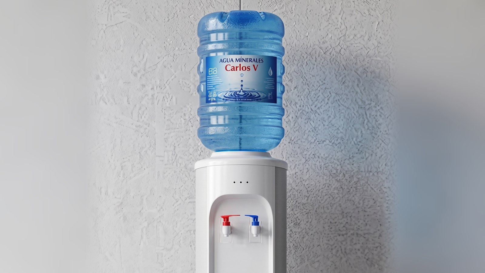 Garrafas de agua para empresas en Madrid: fuente de frío y calor con garrafa de agua mineral Carlos V